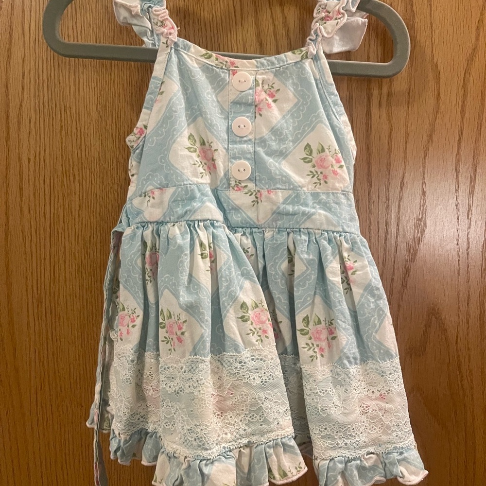 Sweet Honey ~ Floral Blue Kids Dress